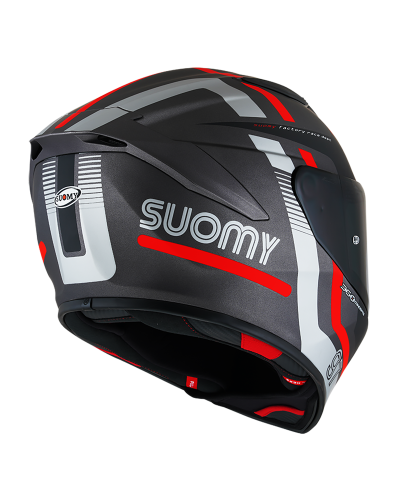 SUOMY TRACK-1 NINETY-SEVEN MATT GUN METAL/RED