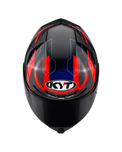 KYT TT-REVO SPEEDING BLUE-RED