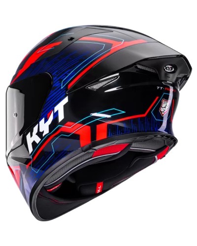 KYT TT-REVO SPEEDING BLUE-RED
